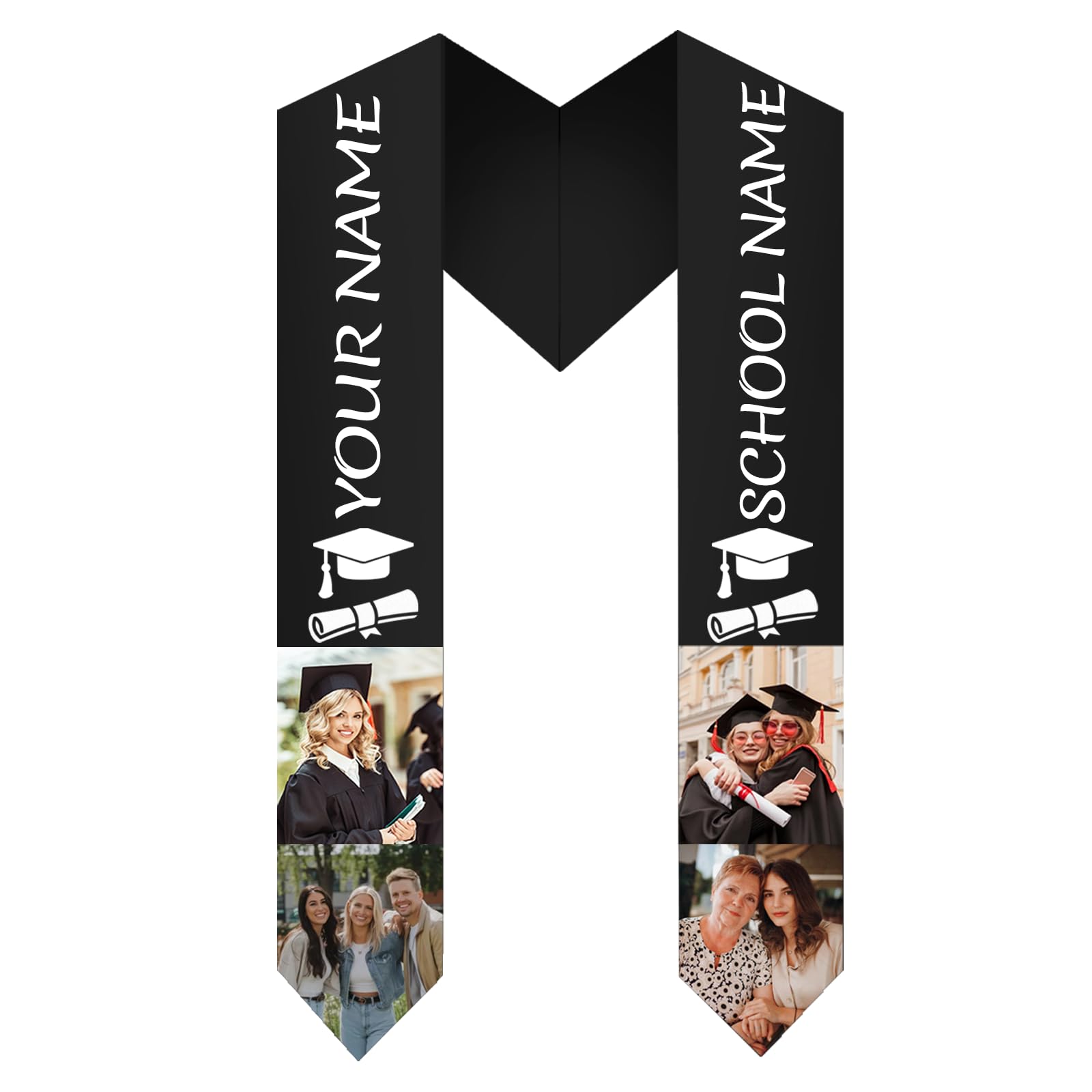 Custom Graduation Stole for Class of Graduates – Personalized Satin Graduation Sash for Ceremony, Senior Photos, Congrats Gift for Students