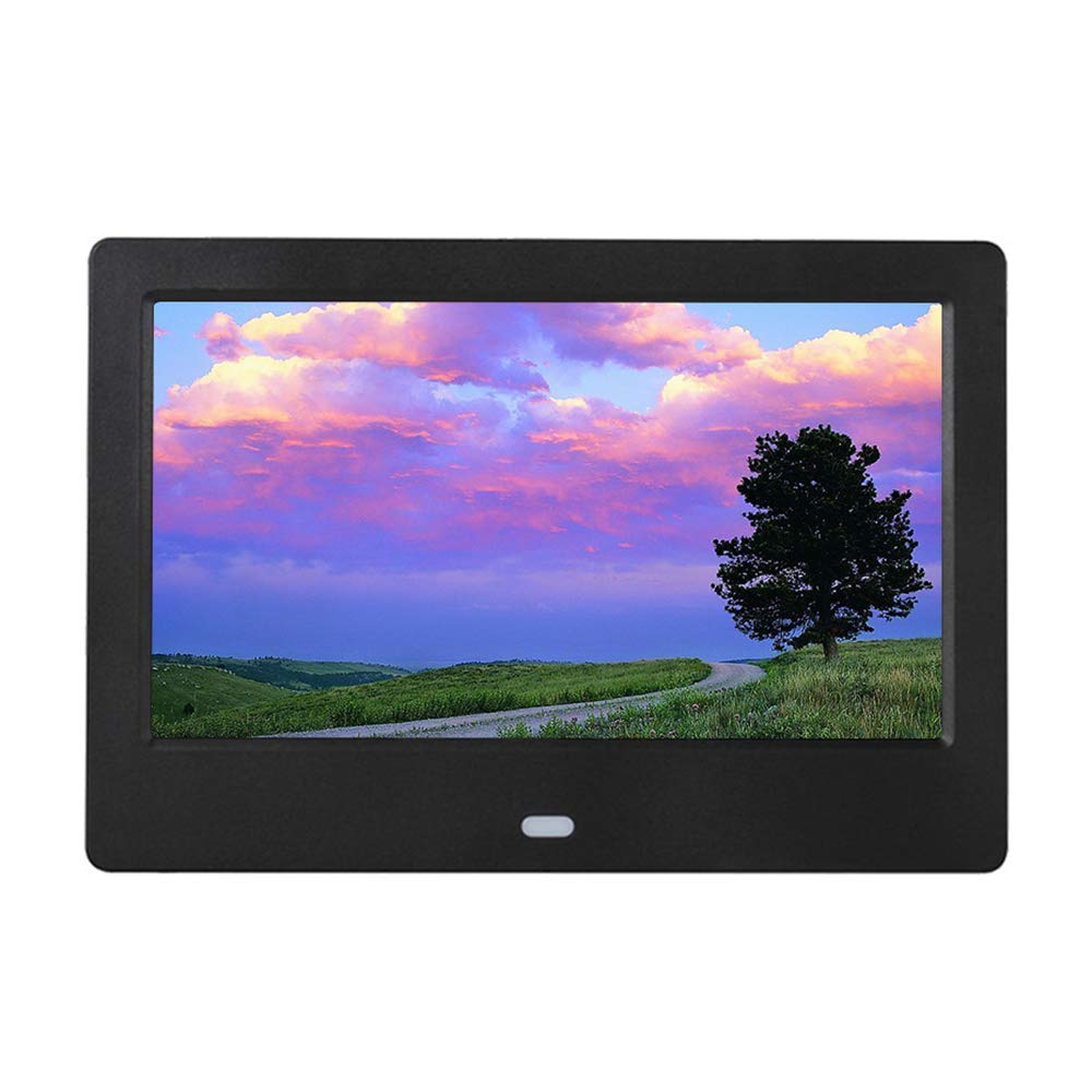 MYUYEE 10-Inch Digital Photo Frame, High-Definition 1024X600 Resolution, Supports Video Playback, Calendar, Timer And Music Playback, Black. (Black-7 Inches)