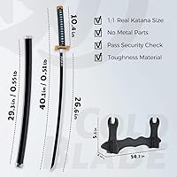 Vista 39 de Cold Blade Demon Katana - Réplica de anime de 41 pulgadas con cinturón y soporte, espada duradera perfecta para cosplay, espada Nichirin con diseño