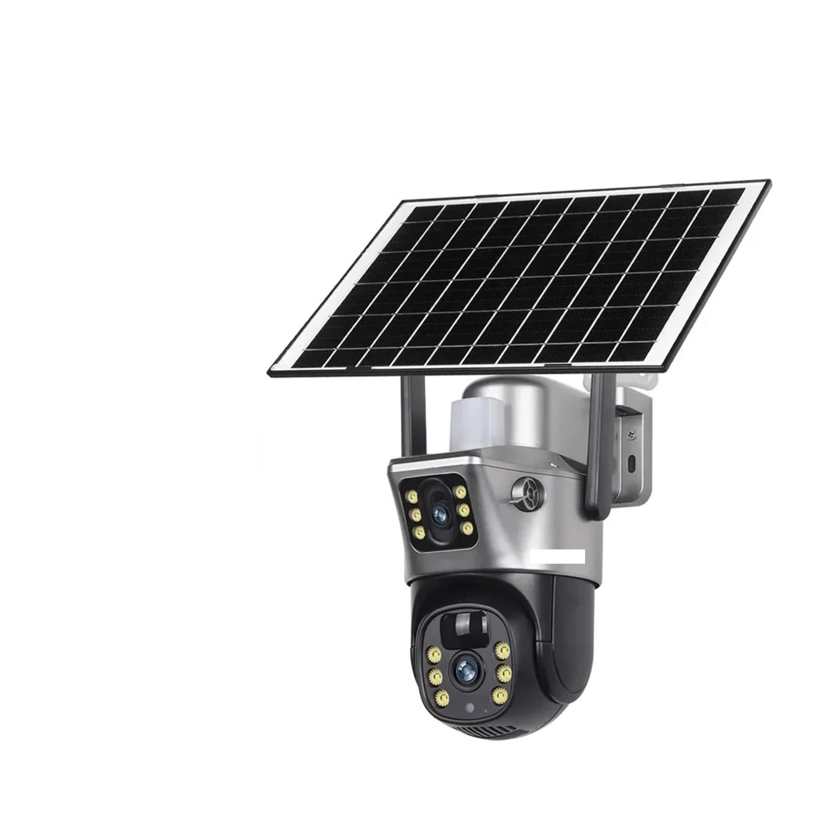Oshpmbdlyfj 4G No Zoom No Card 12Mp 10X Zoom Dual Screen Solar Camera Outdoor 6K 4G/Wifi Three Lens Human Auto Tracking Security Cameras(4G No Zoom No Card)