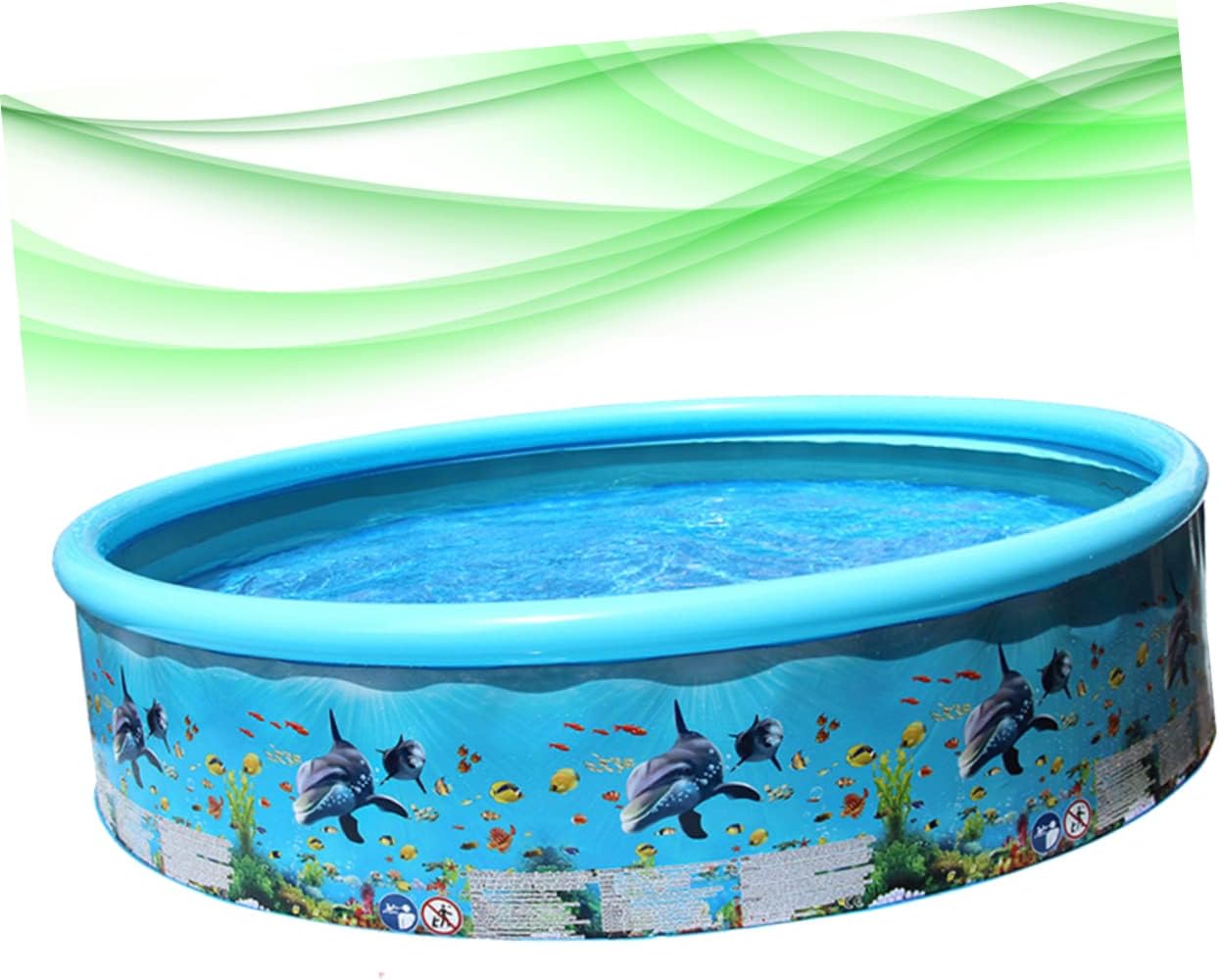 1pc Boys and Girls Water Playing Pool Round Marine Fish Outdoor Pool Toy Bathtub for Toddlers