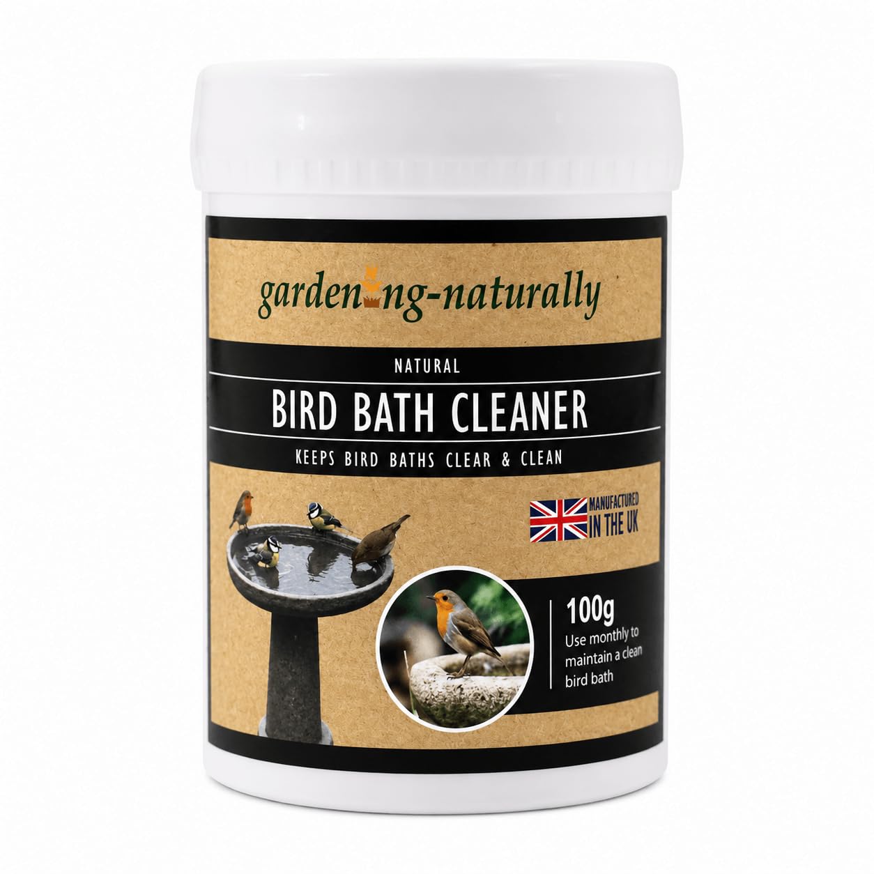 Bird Bath Cleaner Natural - Powder 100g - Safe for Birds & Wildlife