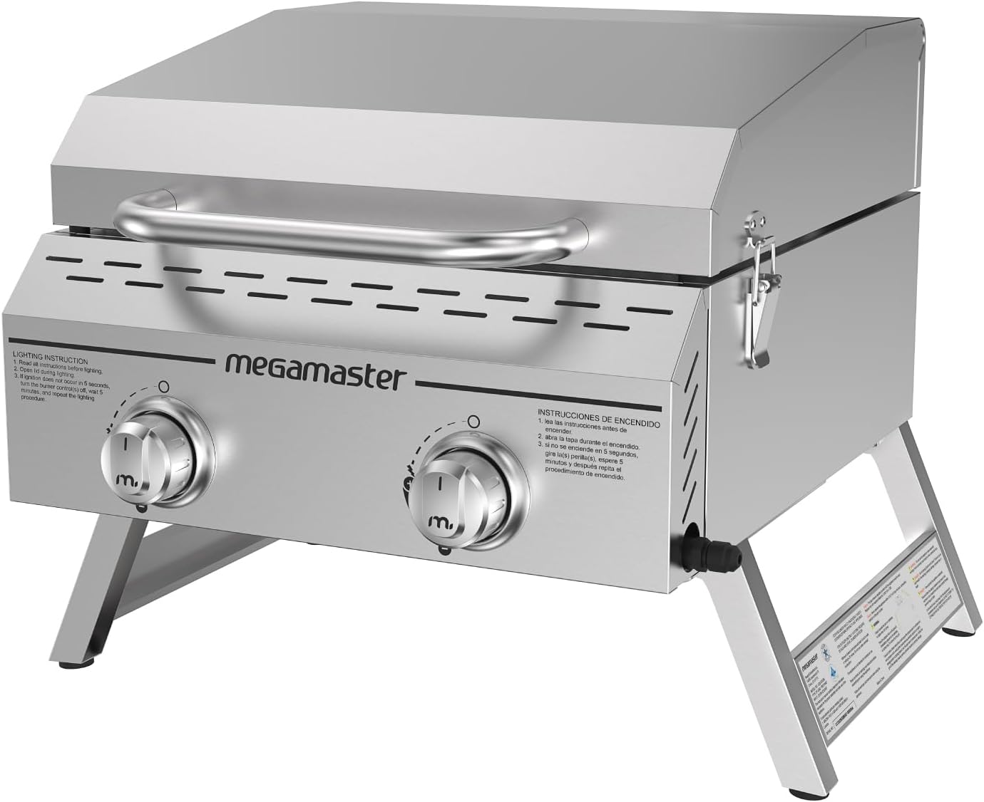 Megamaster 820-0033M Propane Gas Grill, Stainless Steel