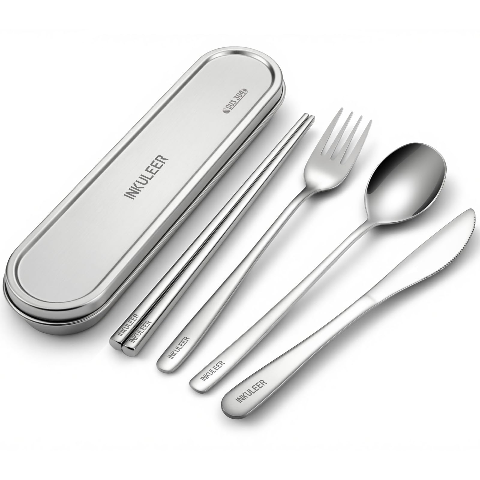 INKULEER Travel Cutlery Set
