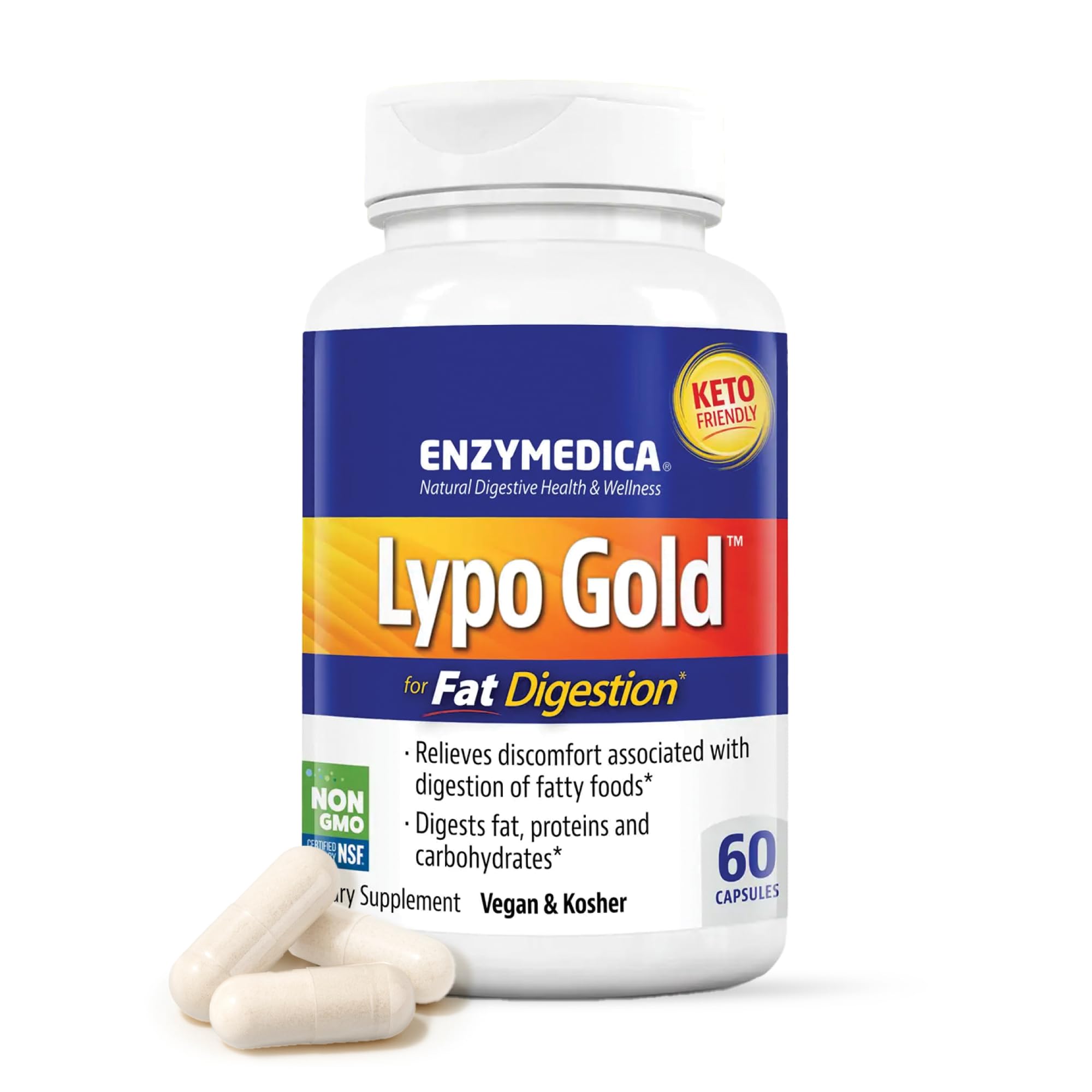 Enzymedica, Lypo Gold™, For Fat Digestion, 60 Capsules