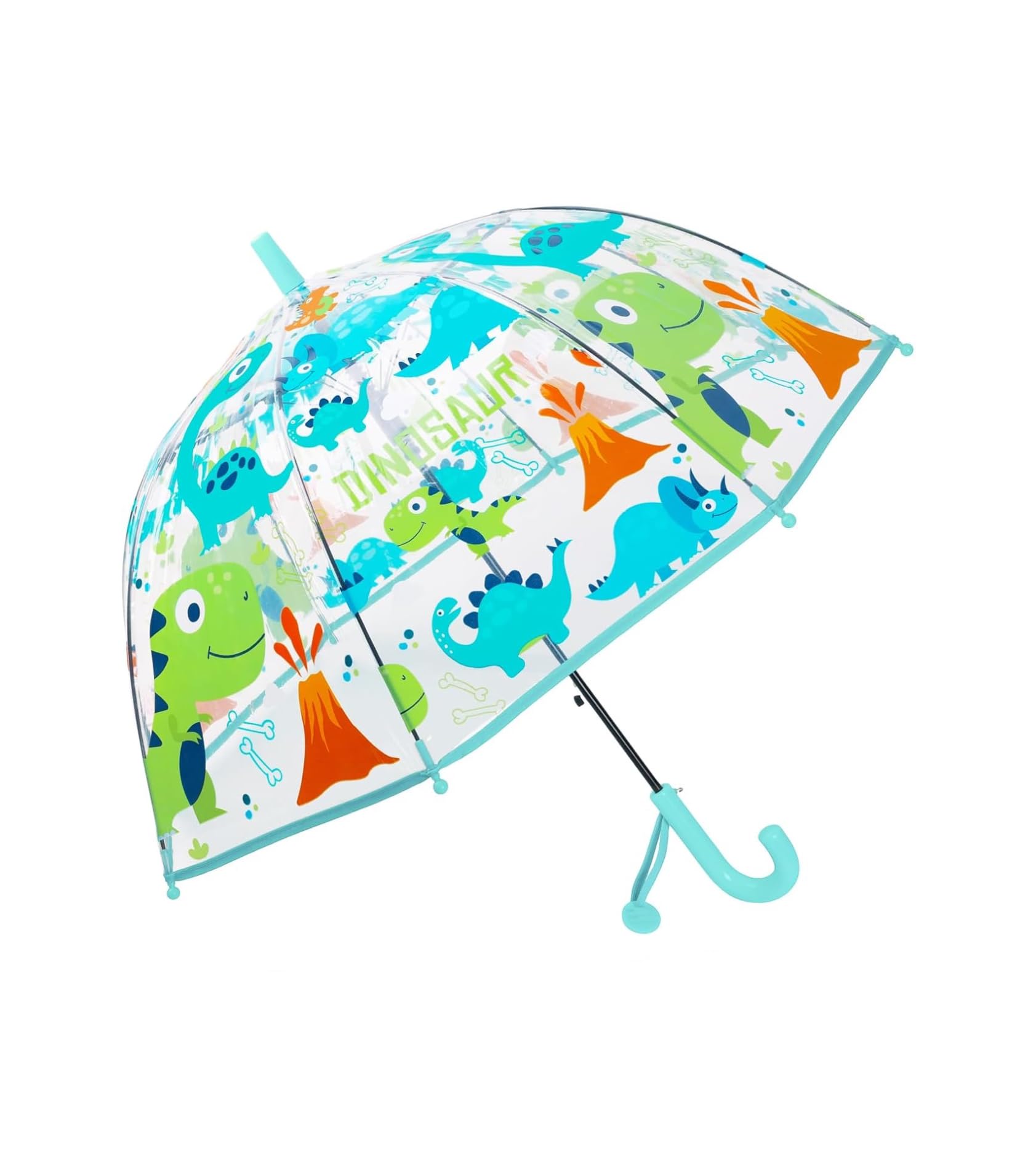 Parapluie à Bulles Transparent Pour Enfants - 8 Nervures - Léger Et Mignon - Taille S - Arc-en-Ciel Bleu