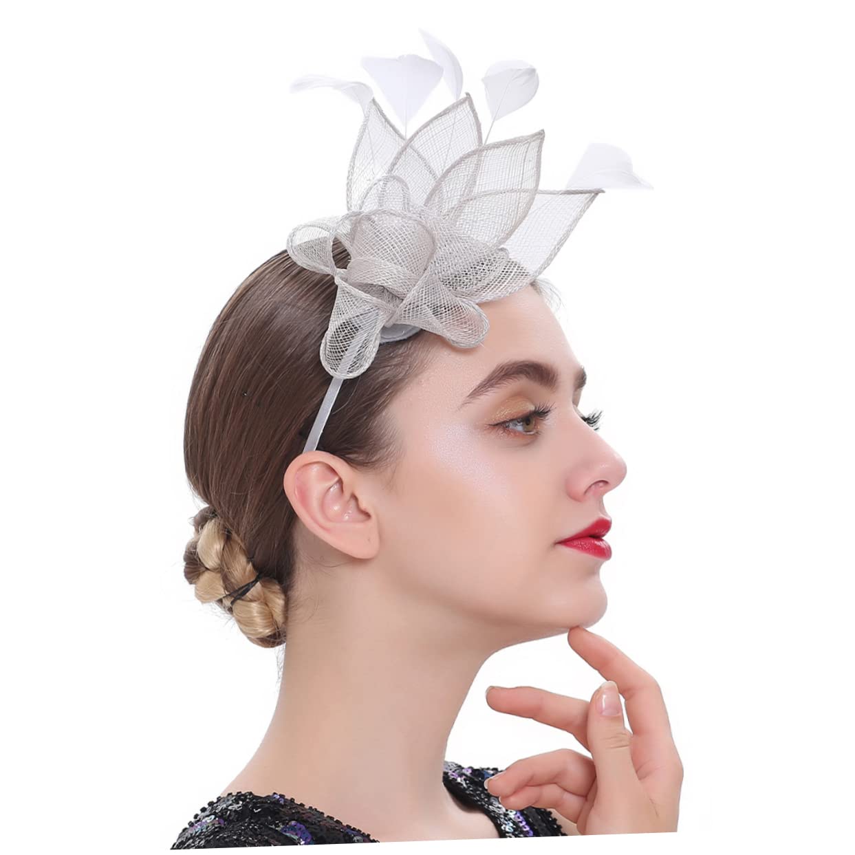 VALICLUD 5stücke Fascinator Haarreif Mit Kleinem Hut Für Tea Party Cocktail Und Besondere Anlässe Eleganter Haarschmuck Für Damen Und Mädchen Vielseitig Kombinierbar Und Bequem Zu