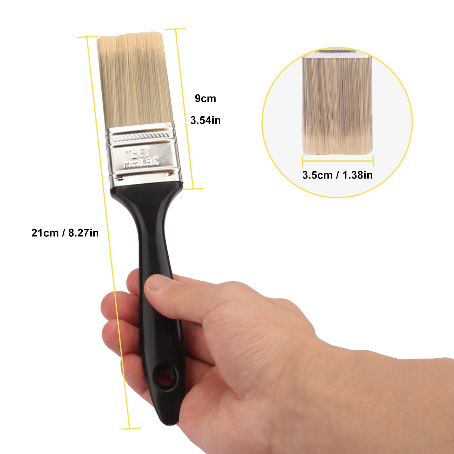 Paquete de 30 pinceles de pintura de 1.5 pulgadas, una gama profesional de pinceles de pintura de pared, pincel de pintura de cubierta y pinceles de virutas, herramientas de pintura perfectas para tu