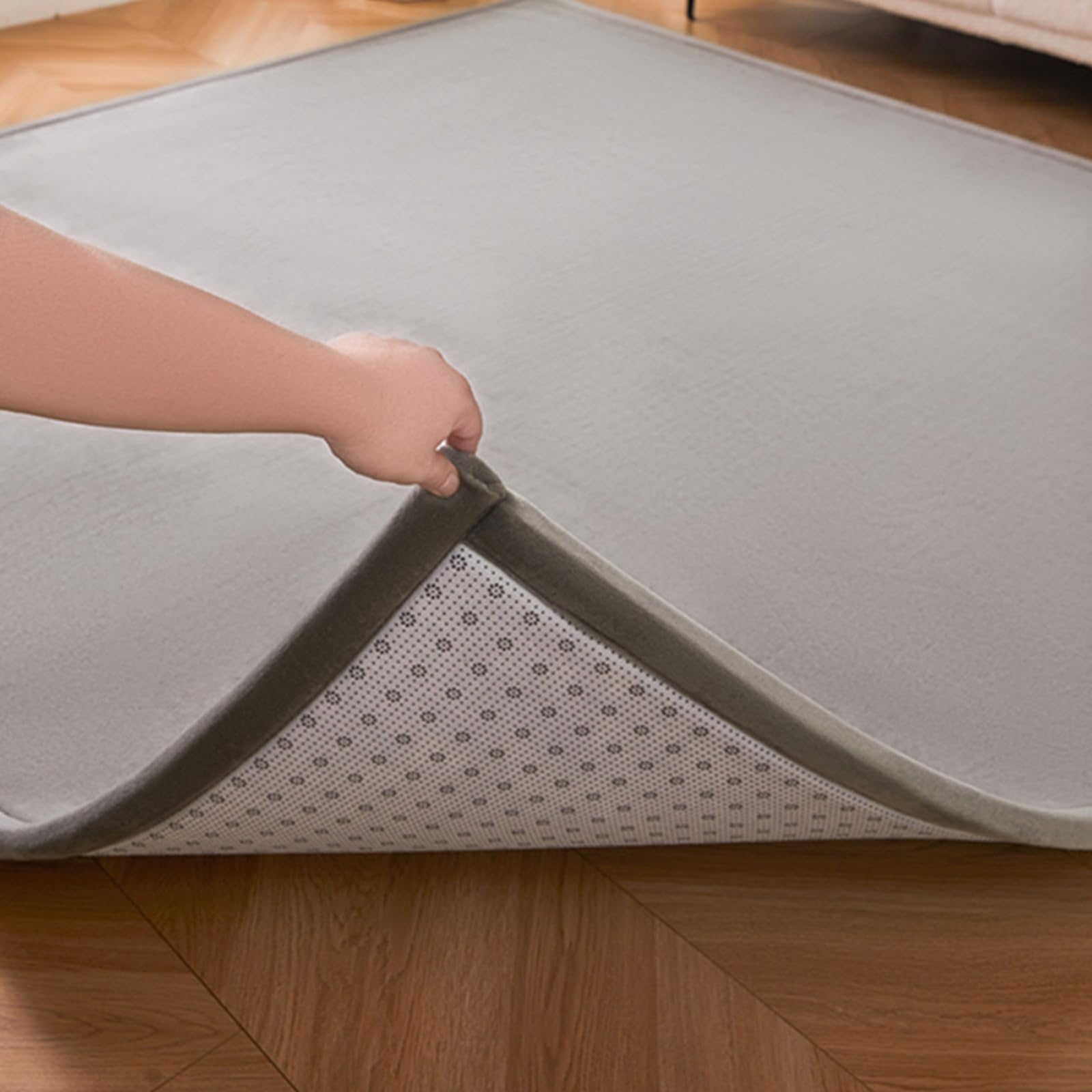 Krabbelmatte Baby Faltbar 150x200cm, Spielmatte Baby Samtmatte | mit Korallen Samt & Memory Foam, Rutschfeste Krabbelteppich für Babyzimmer, Tatami Matte für Kleinkinder Tummy Time