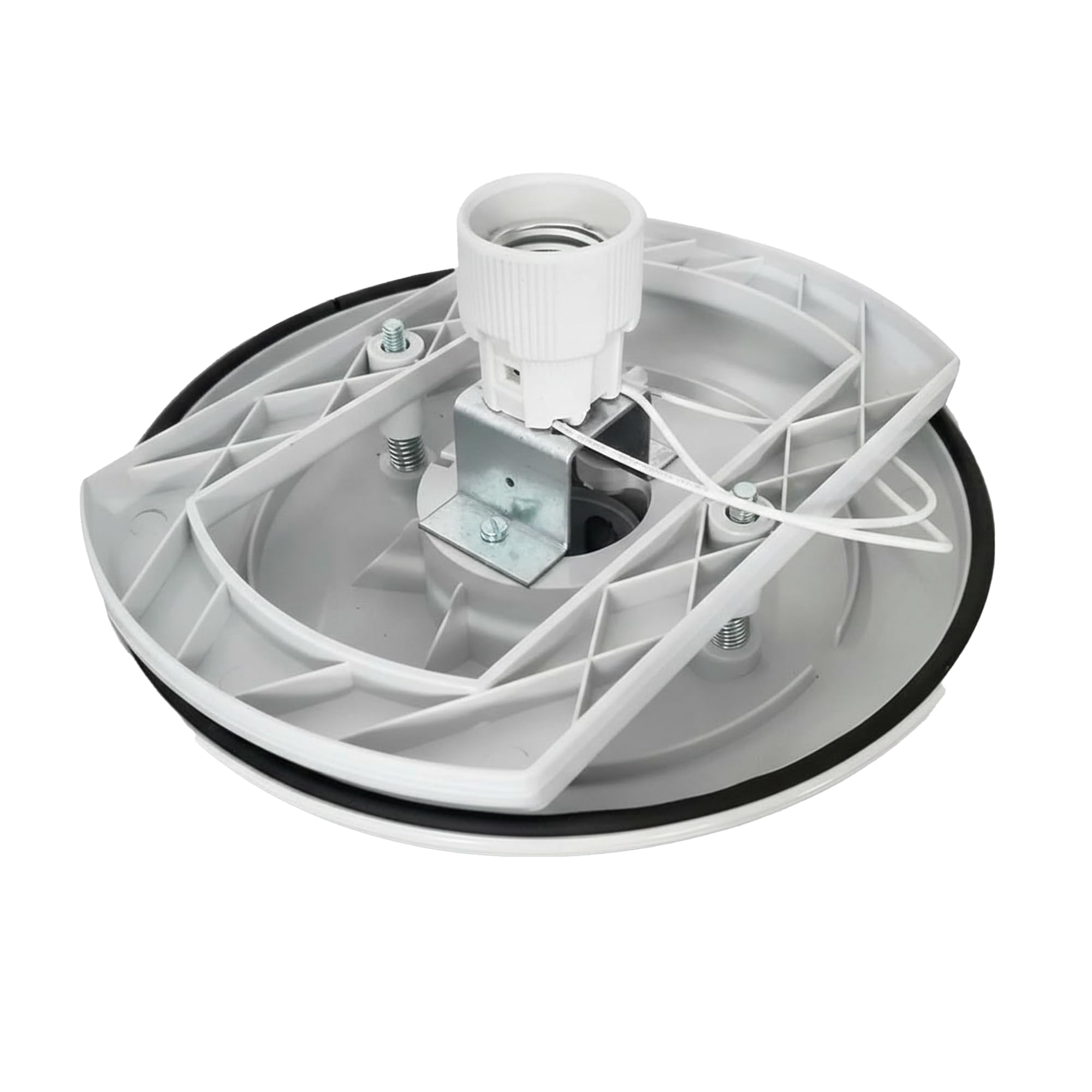 Base gris de policarbonato para bola E27
