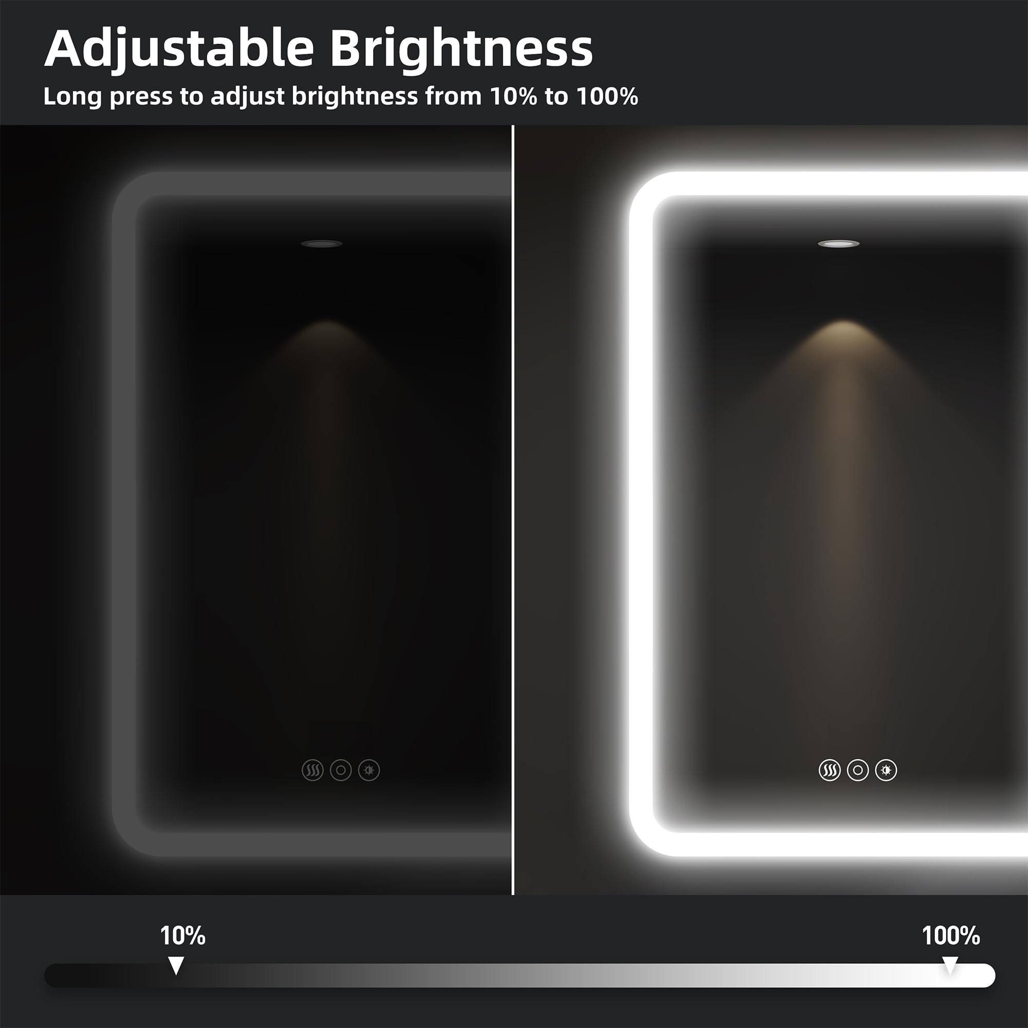 Armadietto per medicinali con luci a LED e specchio, 50,8 x 71,1 cm, da incasso o da incasso, con anta, orologio e temperatura, funzione di memoria, modalità a 3 colori, uscita e USB, dimmer