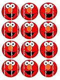 Elmo : Edible cupcake topper birthday party decor decoration premium frosting sheet
