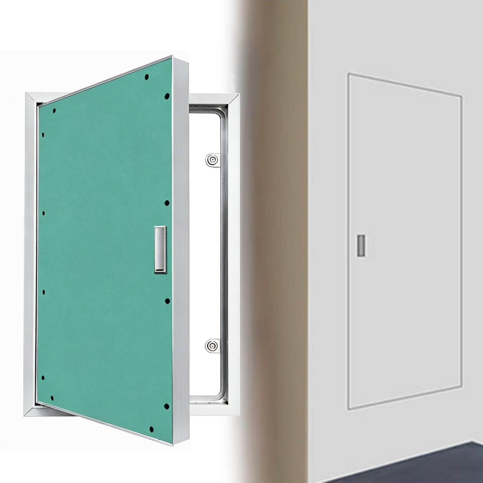 Panel dostępu do płyt gipsowo-kartonowych, do malowania z uchwytem, ukryte drzwi wejściowe z płyt kartonowo-gipsowych, do ściany i sufitu | 60 x 120 cm