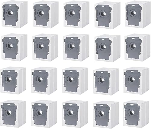 Paquete de 20 bolsas de vacío compatibles con iRobot Roomba i7, i7+, i7Plus, i8, i8+, i3, i3+, i4, i4+, i6, i6+, j7, j7+, s9, s9+, s9+, s9Plus,