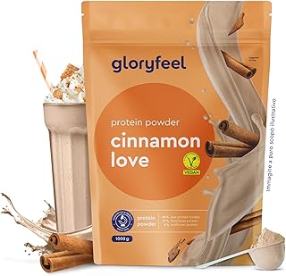 Proteine in Polvere Vegane 1 kg, 22g Proteine, Aumento Crescita Muscolare*, Gusto Cannella, Proteine Vegetali Isolate in Polvere di Pisello, Fagiolo e Girasole, Senza Glutine, Zucchero, Lattosio