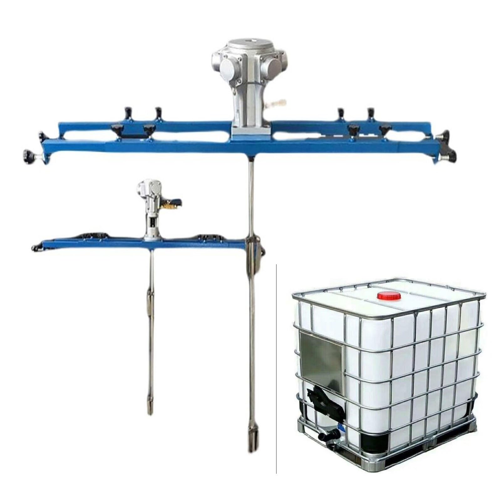Genérico Mezcladora neumática para contenedores IBC y bidones, Ideal para Pintura, recubrimientos, Tinta y Pegamento. Máquina de agitación automática de Acero Inoxidable: mezcladora neumática para lí