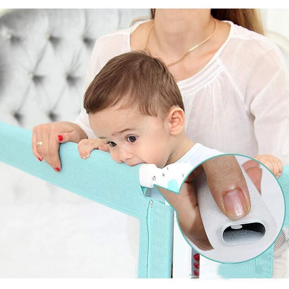 Stabiles Bettgitter, Babybettgitter, faltbares Baby-Sicherheitsgitter, hoch, für Kleinkinder/Kinder, grün, stabil und solide (1 Seite) Bettgitter (Größe: 180 cm)