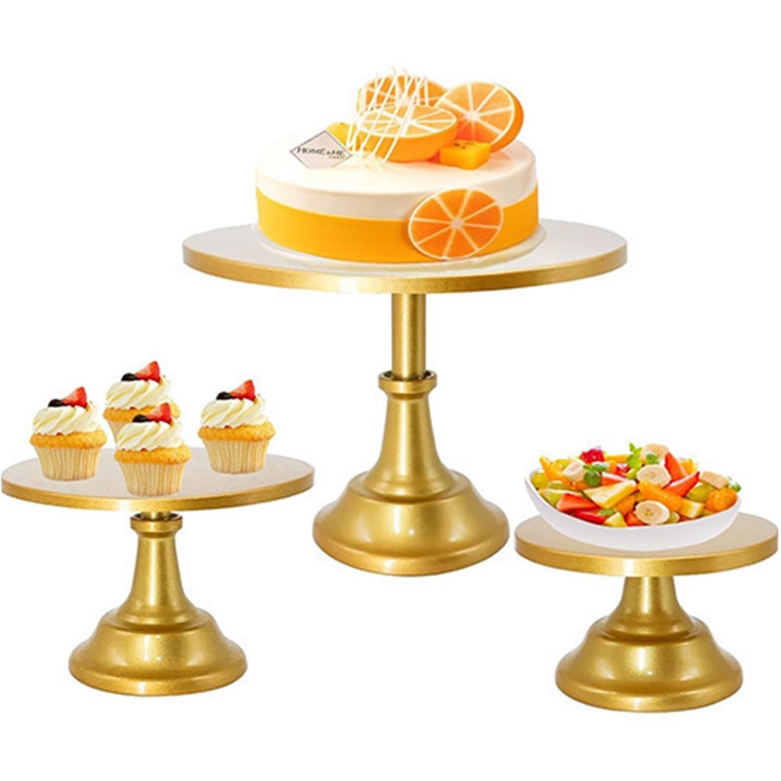 Ensemble De Trois Supports À Gâteaux En Métal Pour Les Gâteaux