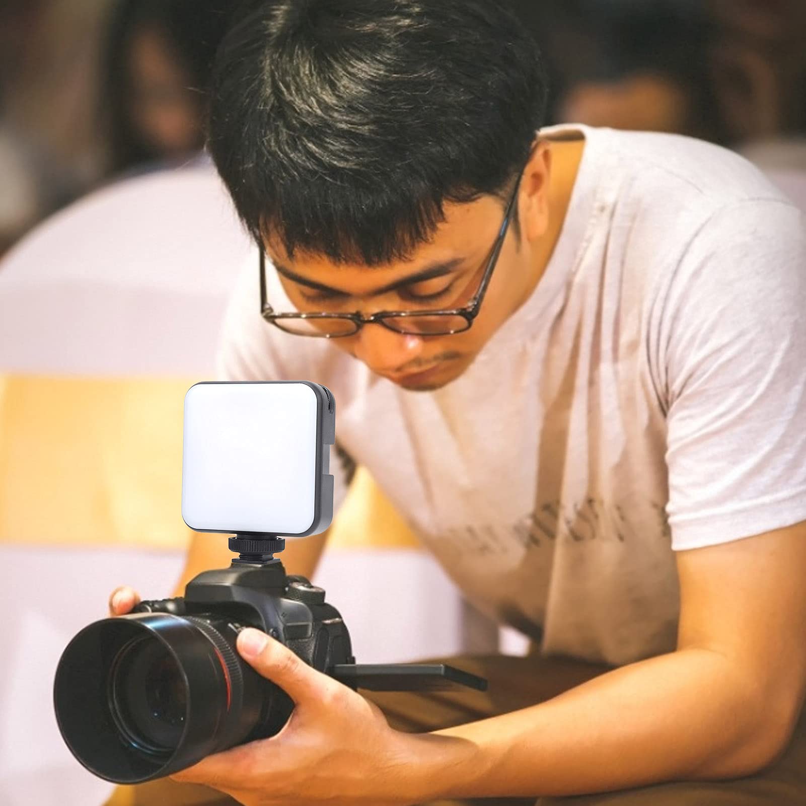 Lampe LED pour appareil photo, lumière vidéo RVB, 2500 K-9000 K, panneau à intensité variable, 26 effets d'éclairage, pour photographie de portrait, lumière de remplissage en direct, etc