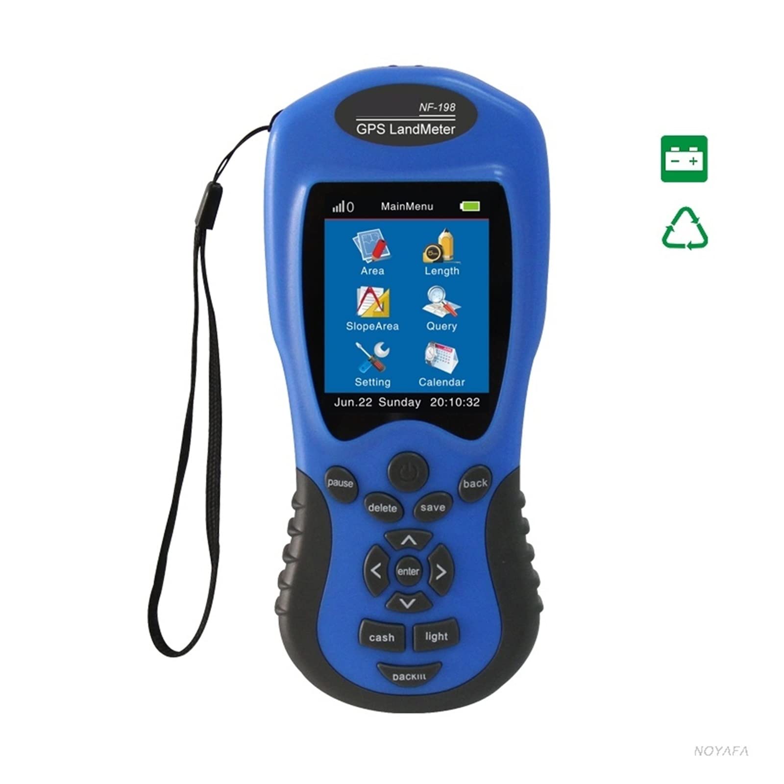 Ręczny miernik terenu GPS NF-198 Urządzenie do testowania miernika gruntów Wykorzystanie sprzętu do pomiarów geodezyjnych w gospodarstwie rolnym Narzędzie do pomiaru długości obszaru mapowania Narzędz