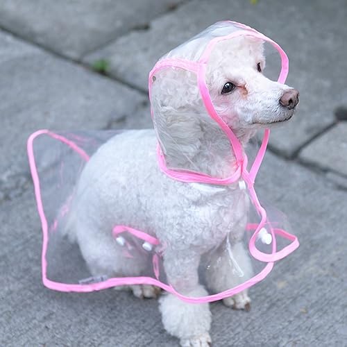 Miniatura 2 de Topsung Impermeable para perros con capucha, poncho transparente, para perros pequeños, ropa impermeable, cachorros, gatos