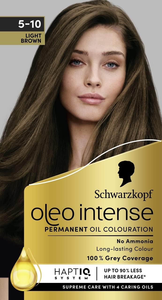 Schwarzkopf Oleo Intense Permanent Oil Colour 510 Light Brown Hair Dye