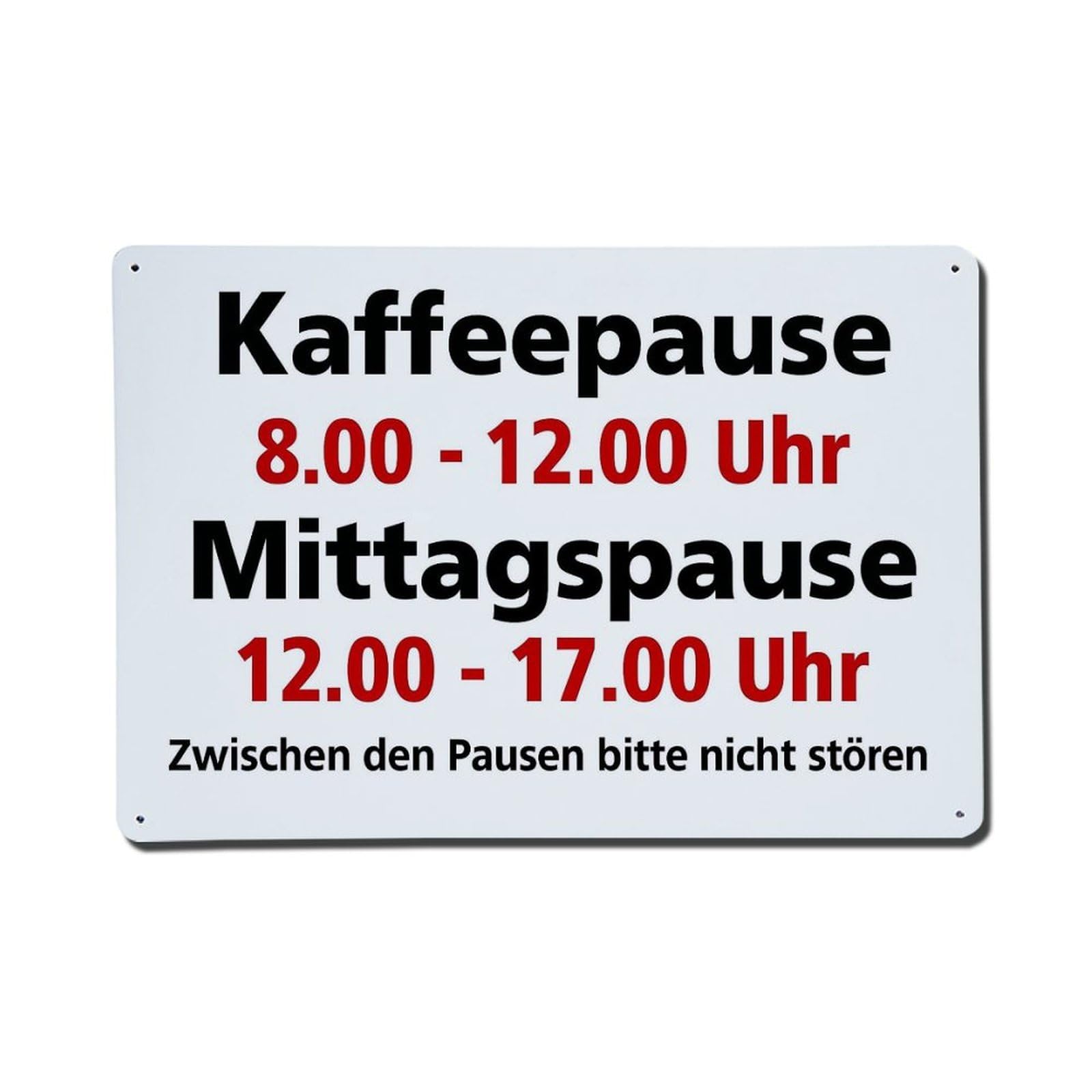 Coffee Break Lunch Break Interruption Metal Tin Sign Plaque