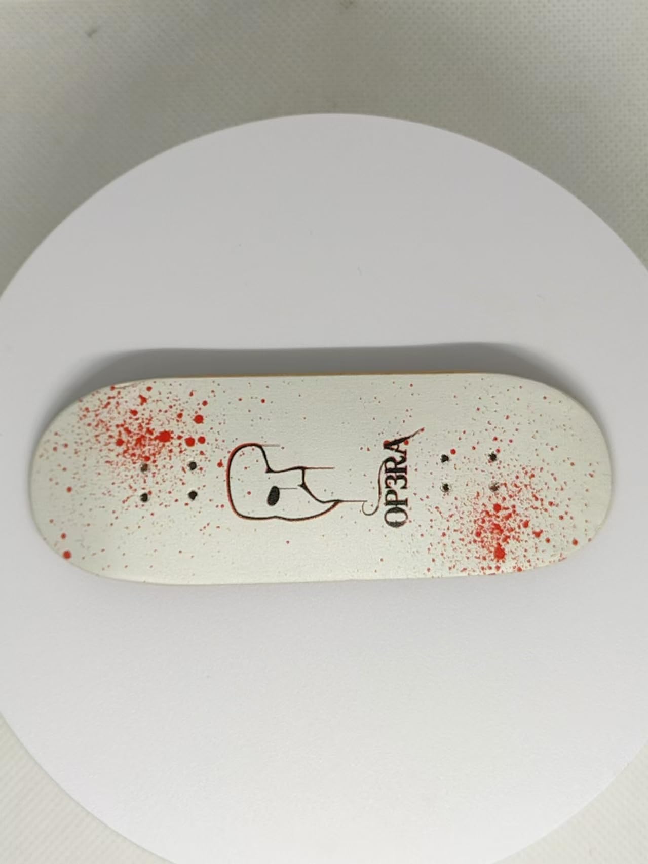 LEEFAI Tastiera professionale completa 34 x 96 mm in legno d'acero, con stampa UV, ruote con cuscinetti in uretano 65D, sostituiscono boccole, Op3ra Bloody Mess Edition