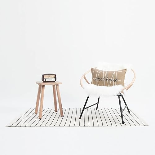 Miniatura 2 de Funda Hofdeco para cojín lumbar, tostado, gris, His and Her, Love, tela pesada, de 12 x 20