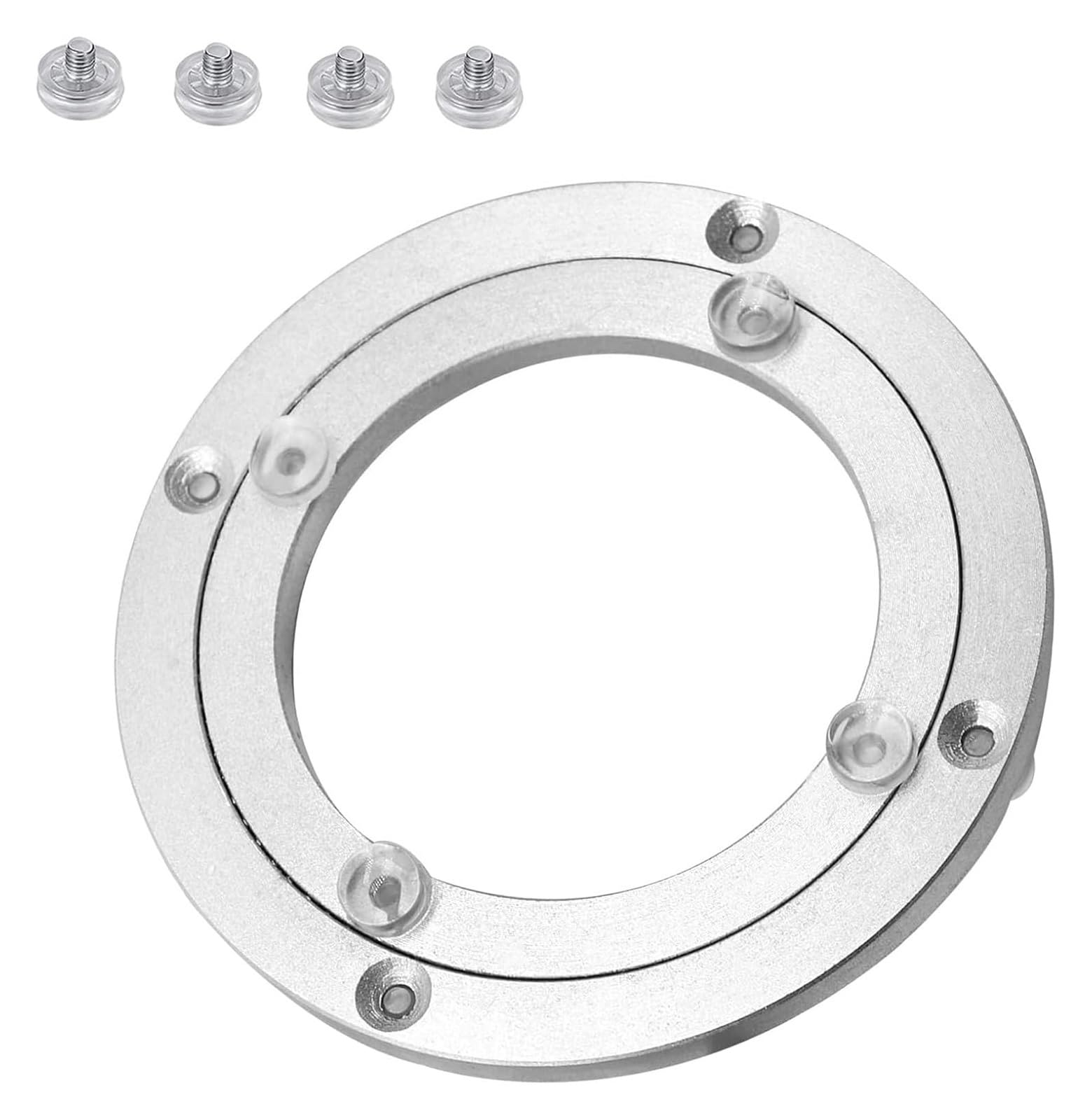 Mesa de comedor giratoria ajustable y manual, resistente, con base giratoria Lazy Susan, rodamientos de bolas de 300, 400, 500 y 600 mm, rotación de 360°, for televisores grandes, base giratoria for c