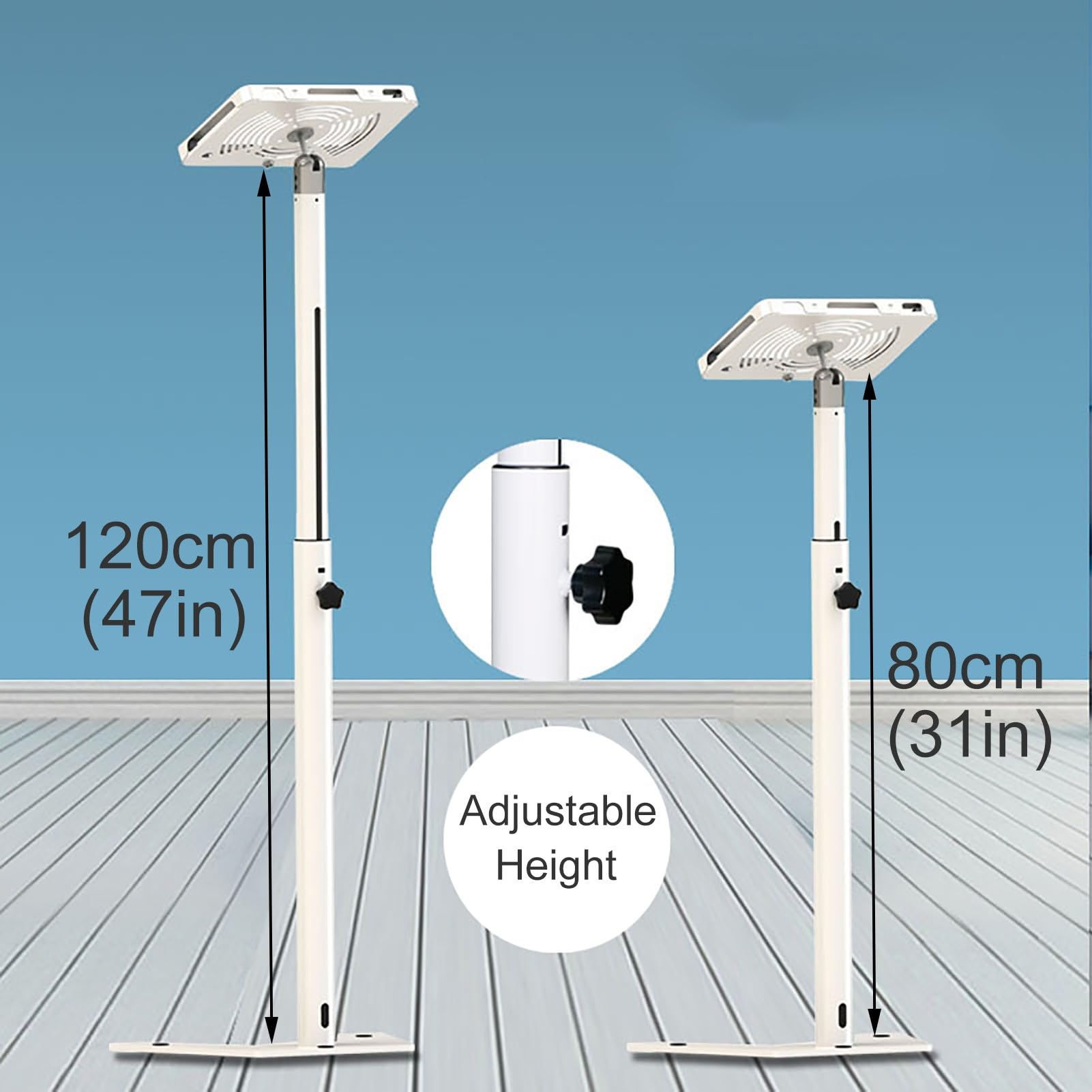 Support de Tablette avec Base Robuste, Support Antivol Réglable, Compatible avec Tablettes de 10 à 13 Pouces