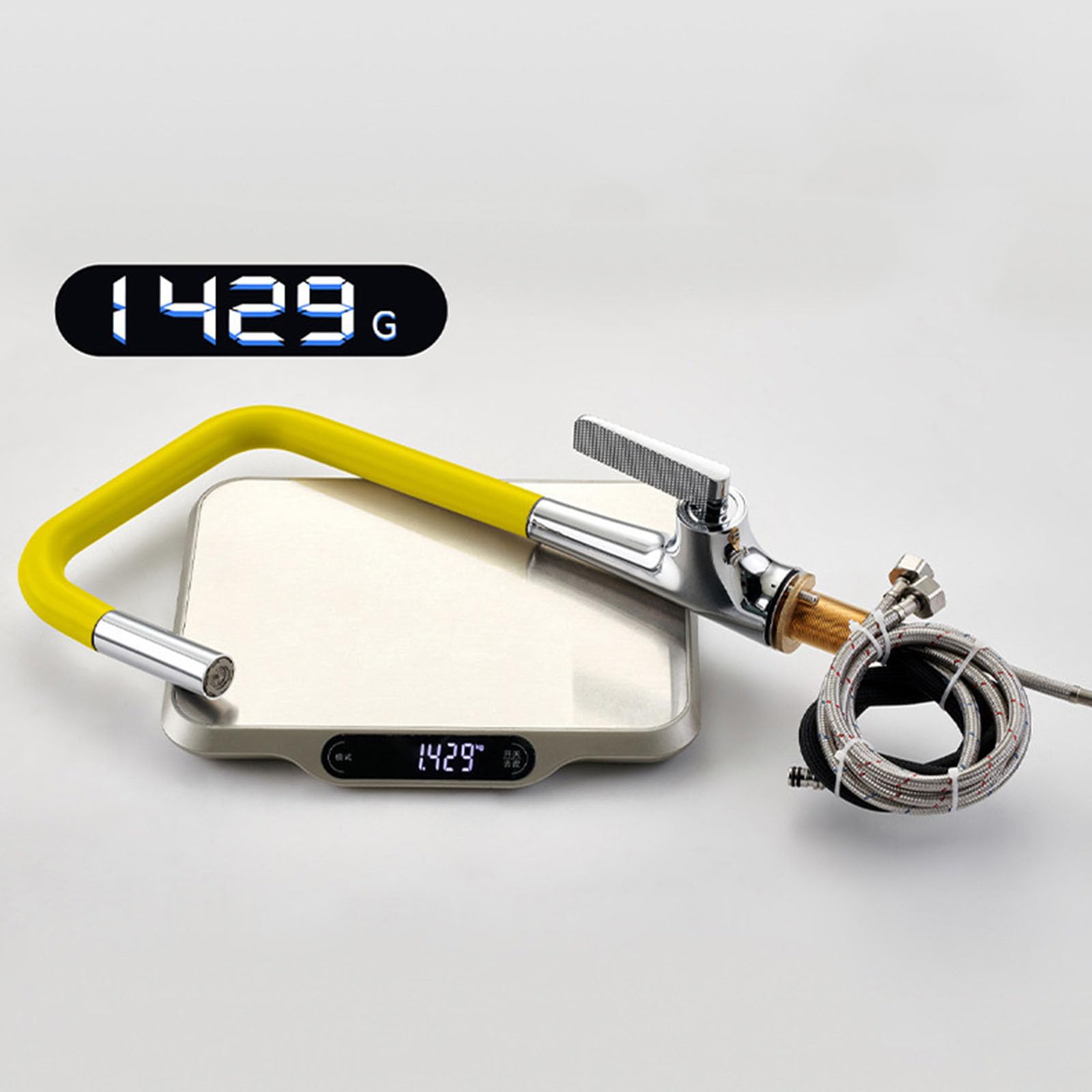 Grifo Cocina Caño Alto Extraible 2 Modos Grifo Fregadero Extensible Monomando,amarillo