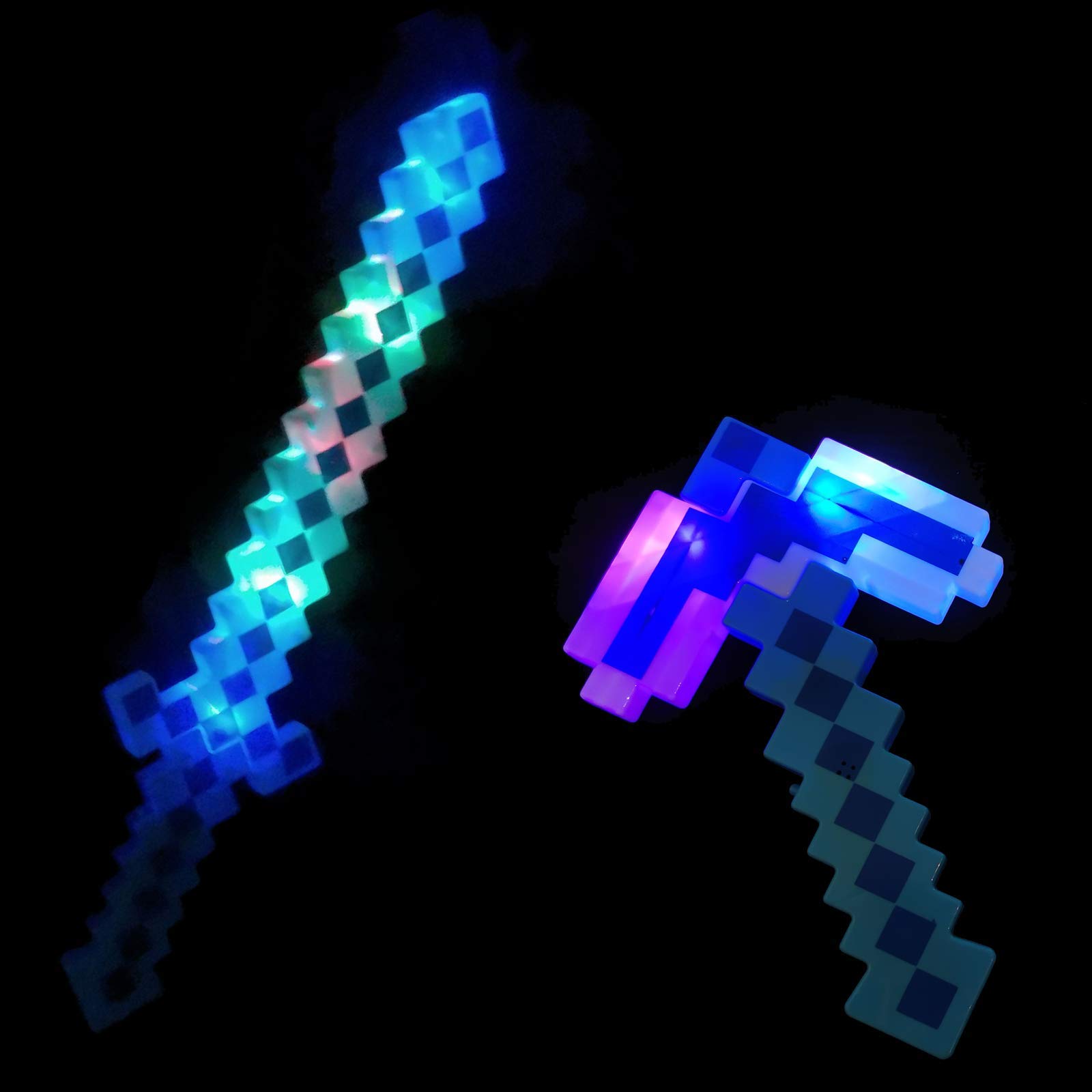 WS Accessories Diamond Pixel Sword - Light Up