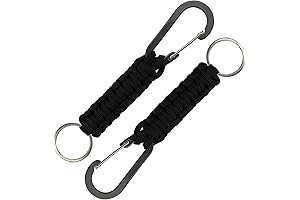 Professional-Grade Braided Paracord Keychain with Carabiner Clip