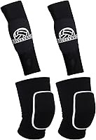 obmwang Volleyball Knee Pads & Arm Sleeves Set with Pads & Thumb Holes for Women Girls Teens - Protective Comfort