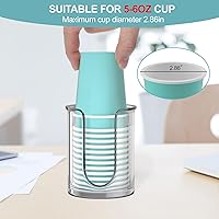 Vista 6 de Bathroom Cup Dispenser 5 oz Countertop,2 Pack Mouthwash Cup Holder for Bathroom,PC Small Disposable Cup Holder for 5oz Paper Cups and Mouthwash Cups