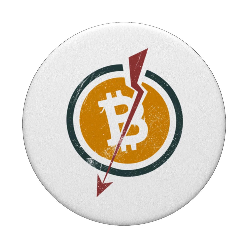 Amazon.com: Broken BTC Coin & Red Arrow Bitcoin Dump Crypto Falling  PopSockets Standard PopGrip : Cell Phones & Accessories
