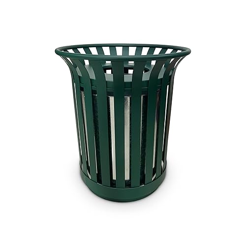 Outdoor Metal Slatted Trash Receptacle,Waste ReceptacleCommercial Trash Cans,Zone Round Garbage Bin,Square Hotel Street Patio Indoor Metal Stan Outdoor Metal Slatted Trash Receptacle,Waste ReceptacleCommercial Trash Cans,Zone Round Garbage Bin,Square Hotel Street Patio Indoor Metal Stan