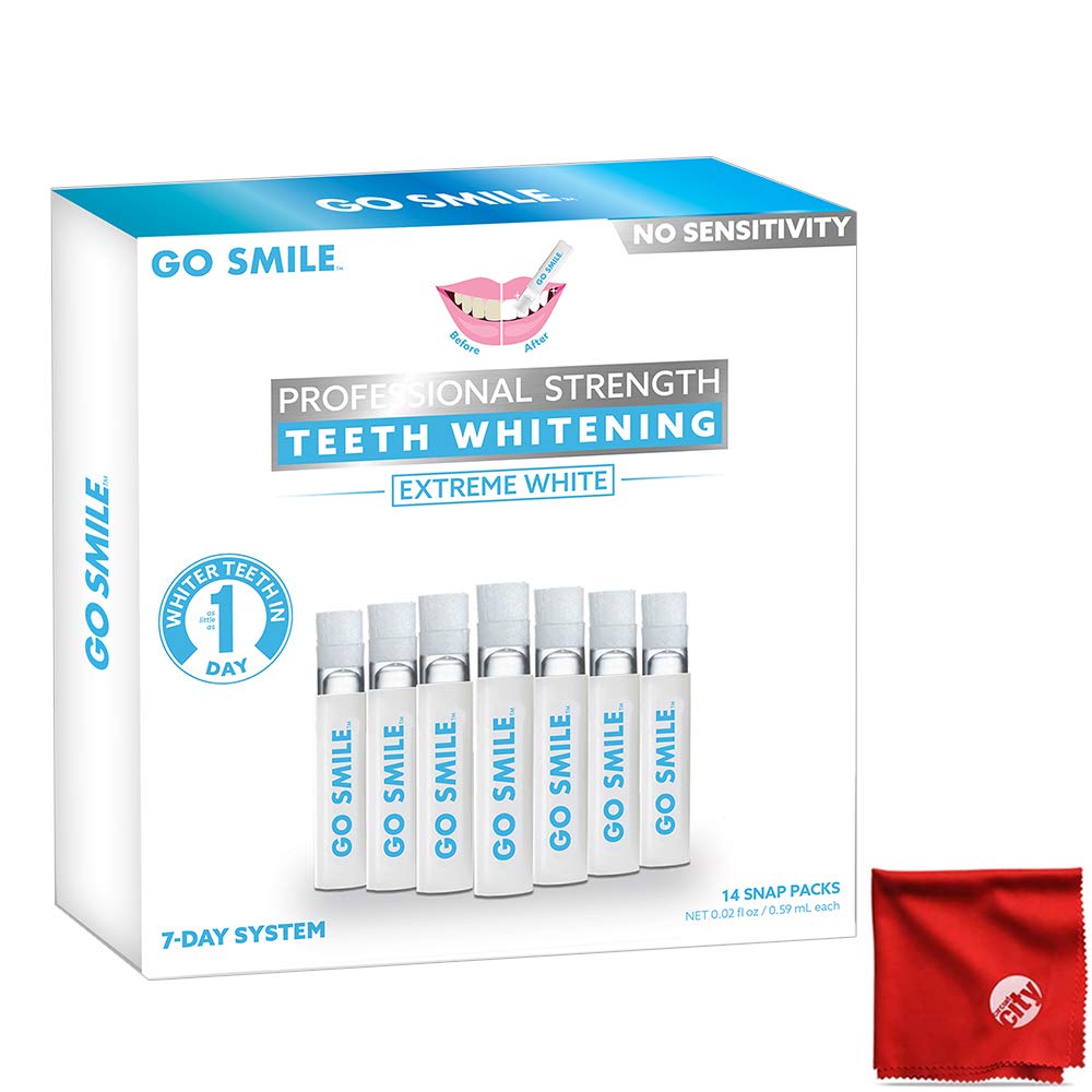 Go Smile Teeth Whitening Extreme White 7-Day System (14 Snap Packs) Clinically Proven up to 7 Shades