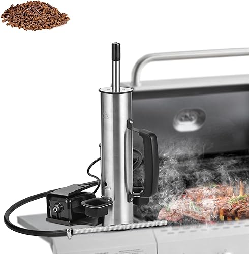 Miniatura 7 de Generador de humo frío para parrilla ahumadora Traeger, tubo de humo eléctrico inalámbrico con bomba de aire, ahumado en frío para queso, pescado,
