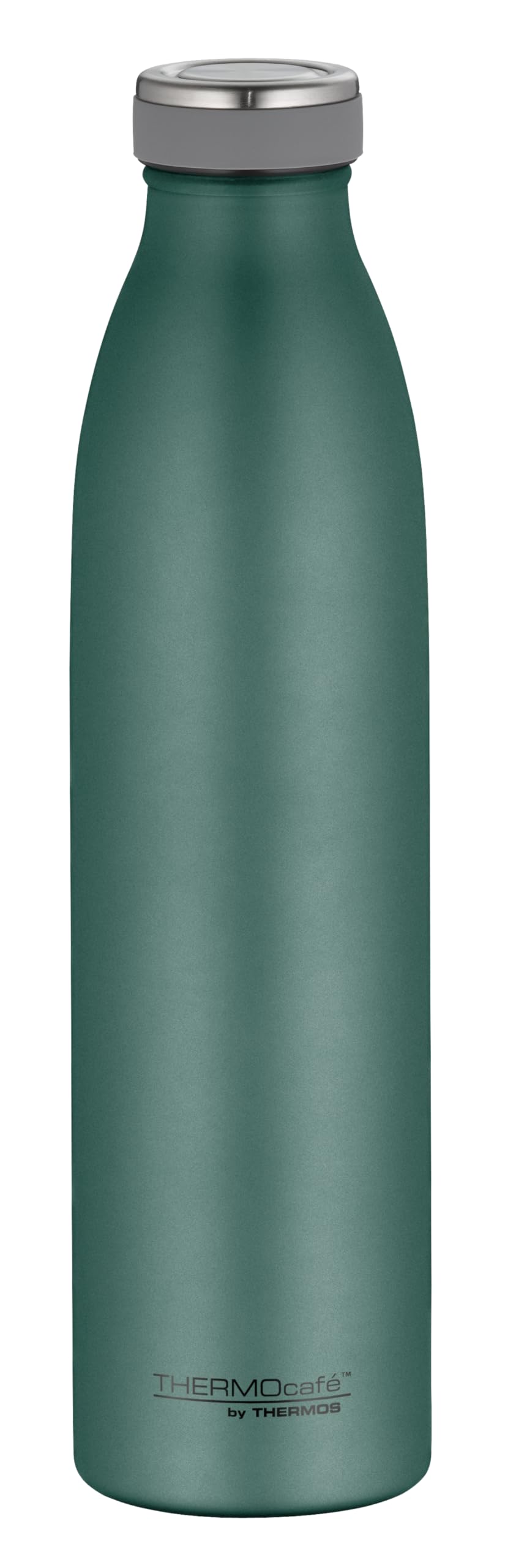 THERMOcafé by THERMOS TC Bottle Moss Green Mat 0.75 L, Insulated Flask Made of Stainless Steel, Carbonated Proof, 12 Hours Hot 24 Hours Cold, Leak-Proof, for School, On the Go and Office