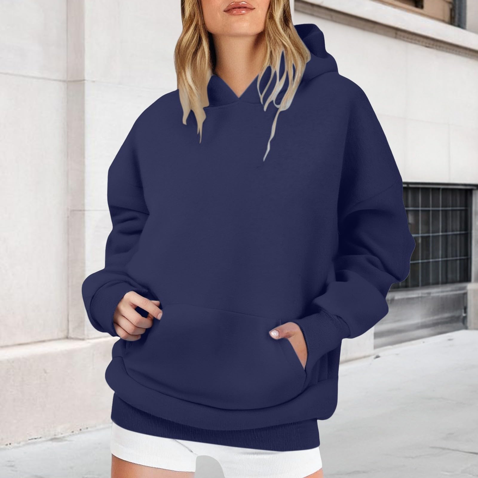 Hoodie Oversize - Sudadera con capucha para mujer, talla grande