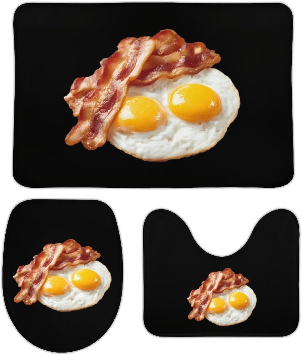 Bacon and Eggs Boys Girls Short Sleeve Shirts Graphic T-Shirts Crewneck Casual Printed Tee