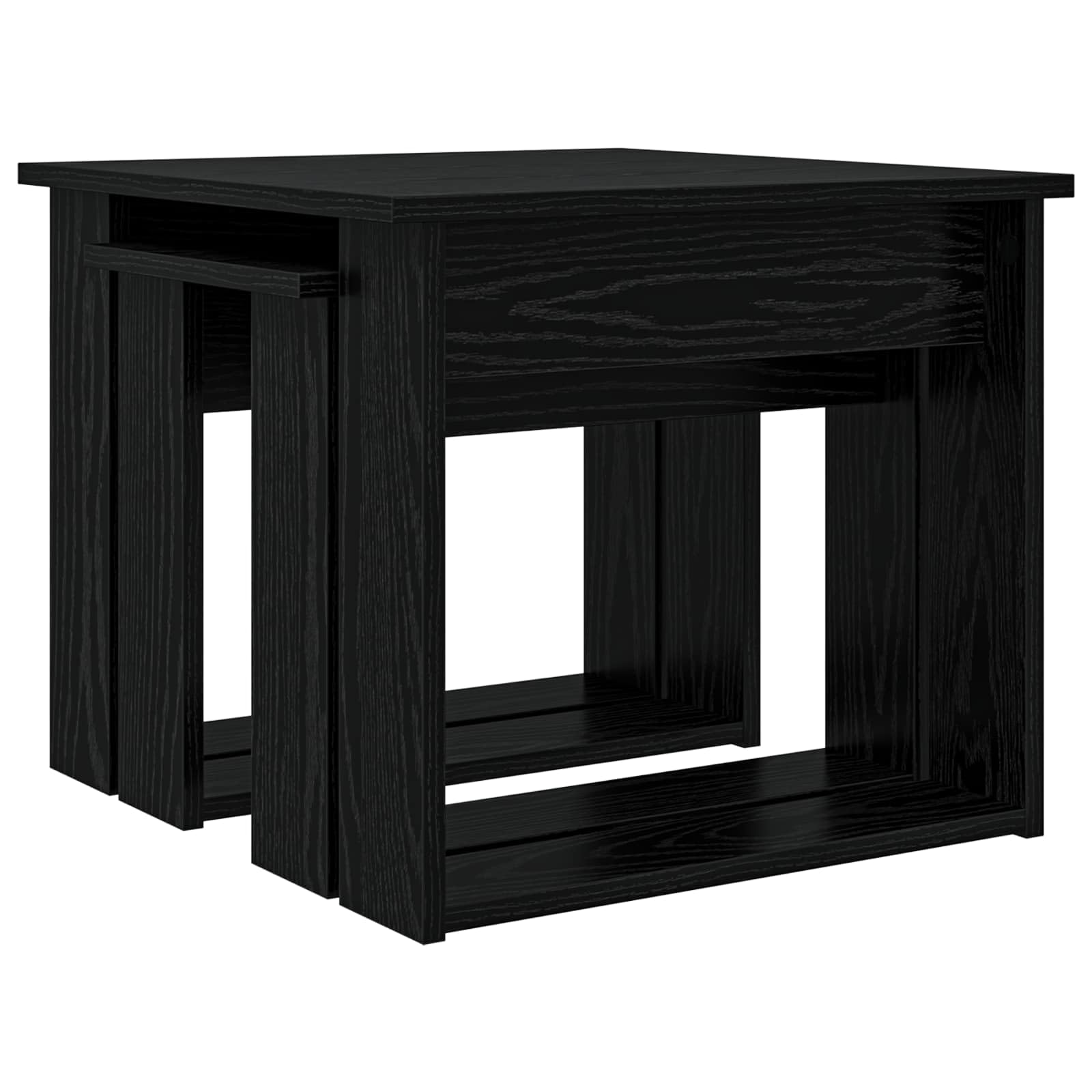 Set di 2 tavolini da caffè in legno effetto rovere | Tavolino salvaspazio per il soggiorno con design robusto e utilizzo flessibile come tavolino da caffè.