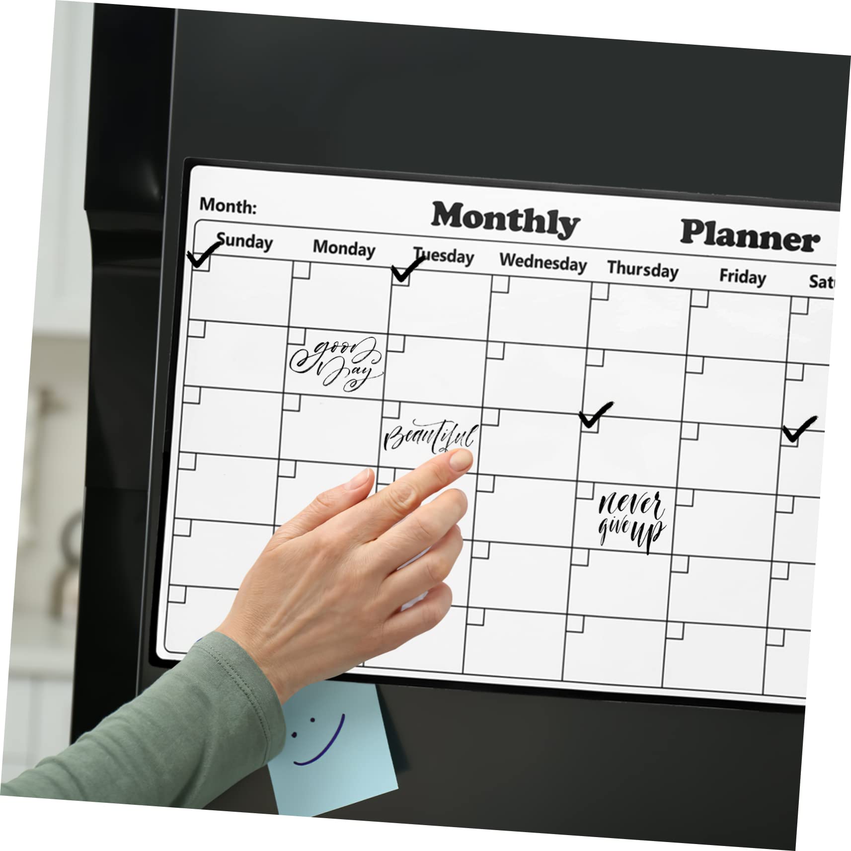 VILLCASE 4stücke Magnetischer Kühlschrank Kalender Abwischbarer Monats Und Wochenplaner Für Familienorganisation Und Arbeitsplanung Mit Flexibler Magnetfolie Und Praktischen