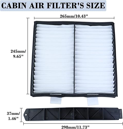 Miniatura 3 de Kit de reacondicionamiento del filtro de aire de cabina, filtro de aire de cabina con puerta de acceso de filtro de cabina, proporciona aire limpio,