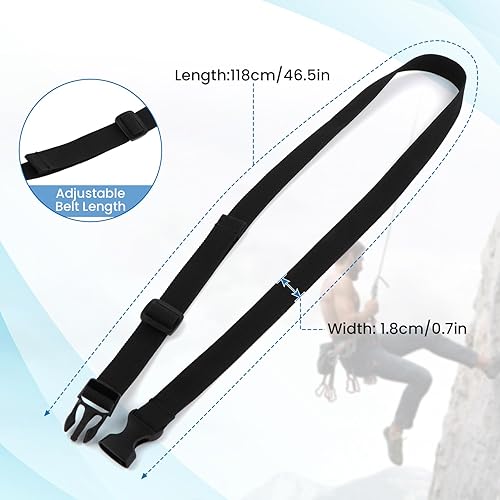 Miniatura 3 de Correa de cubo para bolsa de tiza con hebilla de clip, bolsa de tiza ligera, equipo de escalada en roca para gimnasio, escalada, atletismo