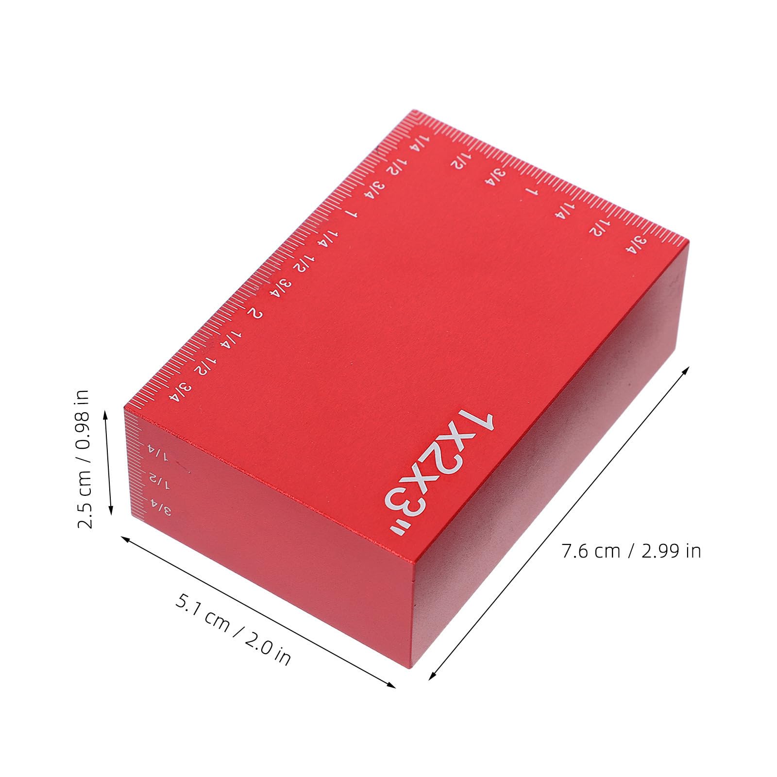 15 Piezas Juego de Bloques de Configuración Metal Rojo Estuche