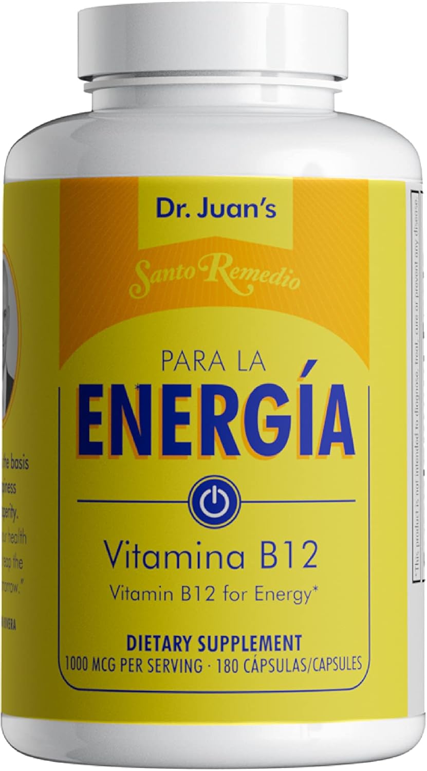 Santo Remedio Vitamin B12, Dietary Supplement, 1000 MCG, 180 Capsules