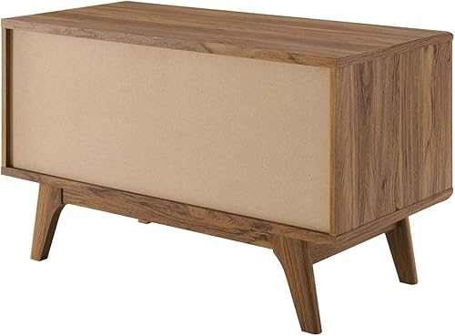 Miniatura 5 de Modway Render Mid-Century - Soporte de exhibición para discos de vinilo de 37 pulgadas en nogal, 37 pulgadas